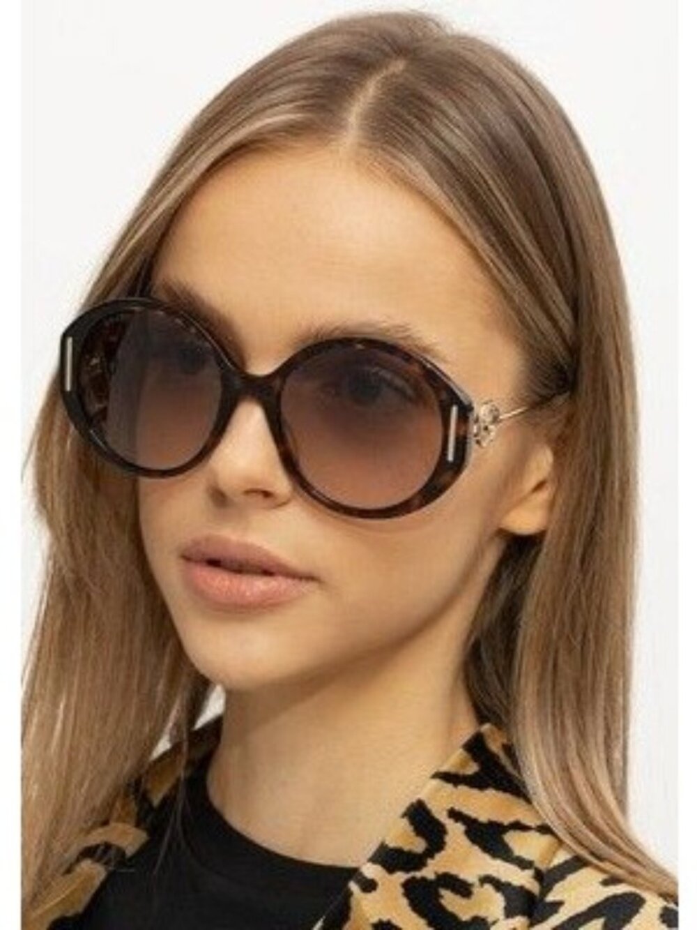 NEW GUCCI GG1202S 003 SUNGLASSES OVERSIZED GOLD/HAVANA WOMEN EYEWEAR - Picture 1 of 11